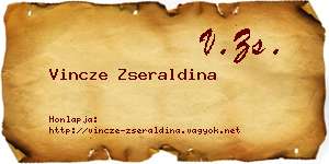 Vincze Zseraldina névjegykártya