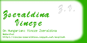 zseraldina vincze business card